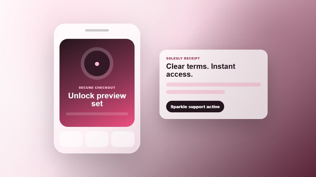 Solesly checkout experience
